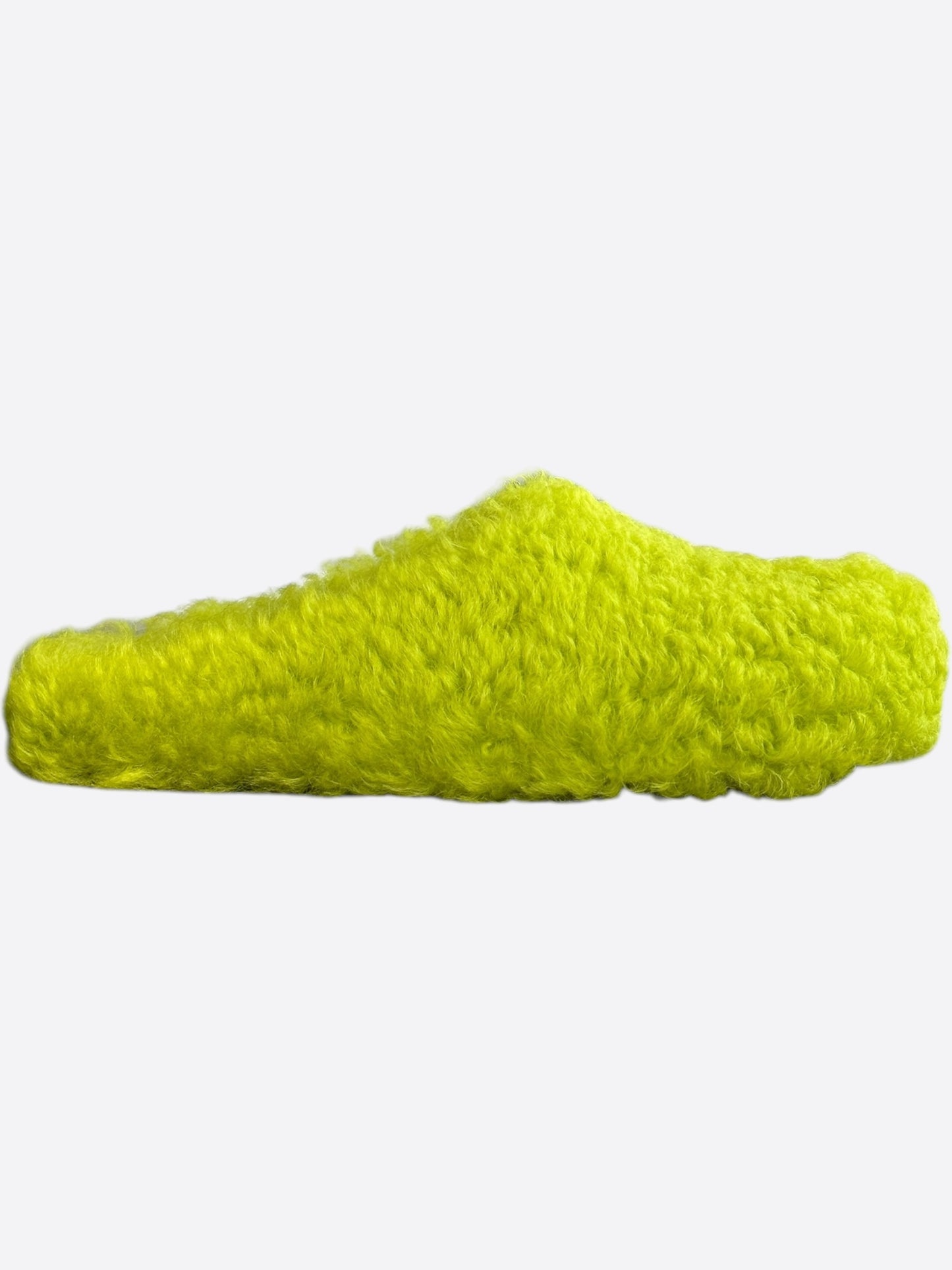 Marni Green Shearling Fussbett Sabot Slides