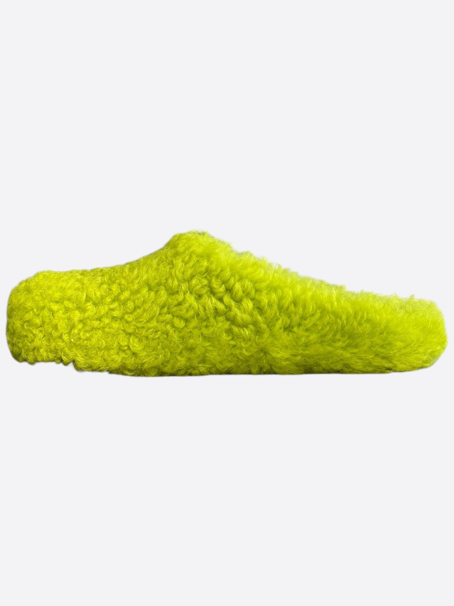 Marni Green Shearling Fussbett Sabot Slides