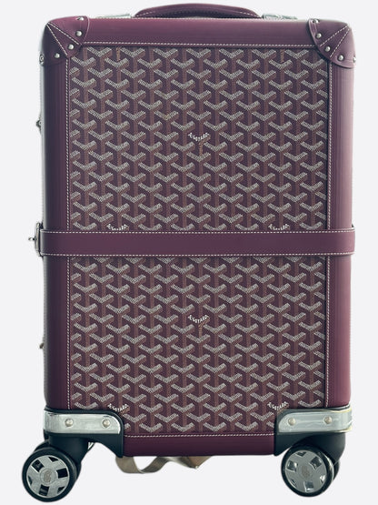 Goyard Burgundy Bourget PM Trolley Suitcase