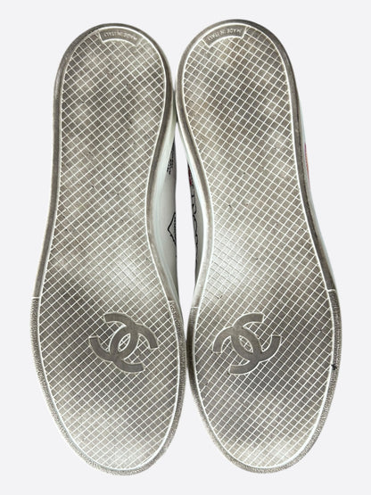 Chanel Pharrell White & Multicolor Graffiti Logo Sneakers
