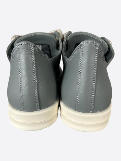 Rick Owens Grey & White Jumbo Lace Women's Low Top Sneakers
