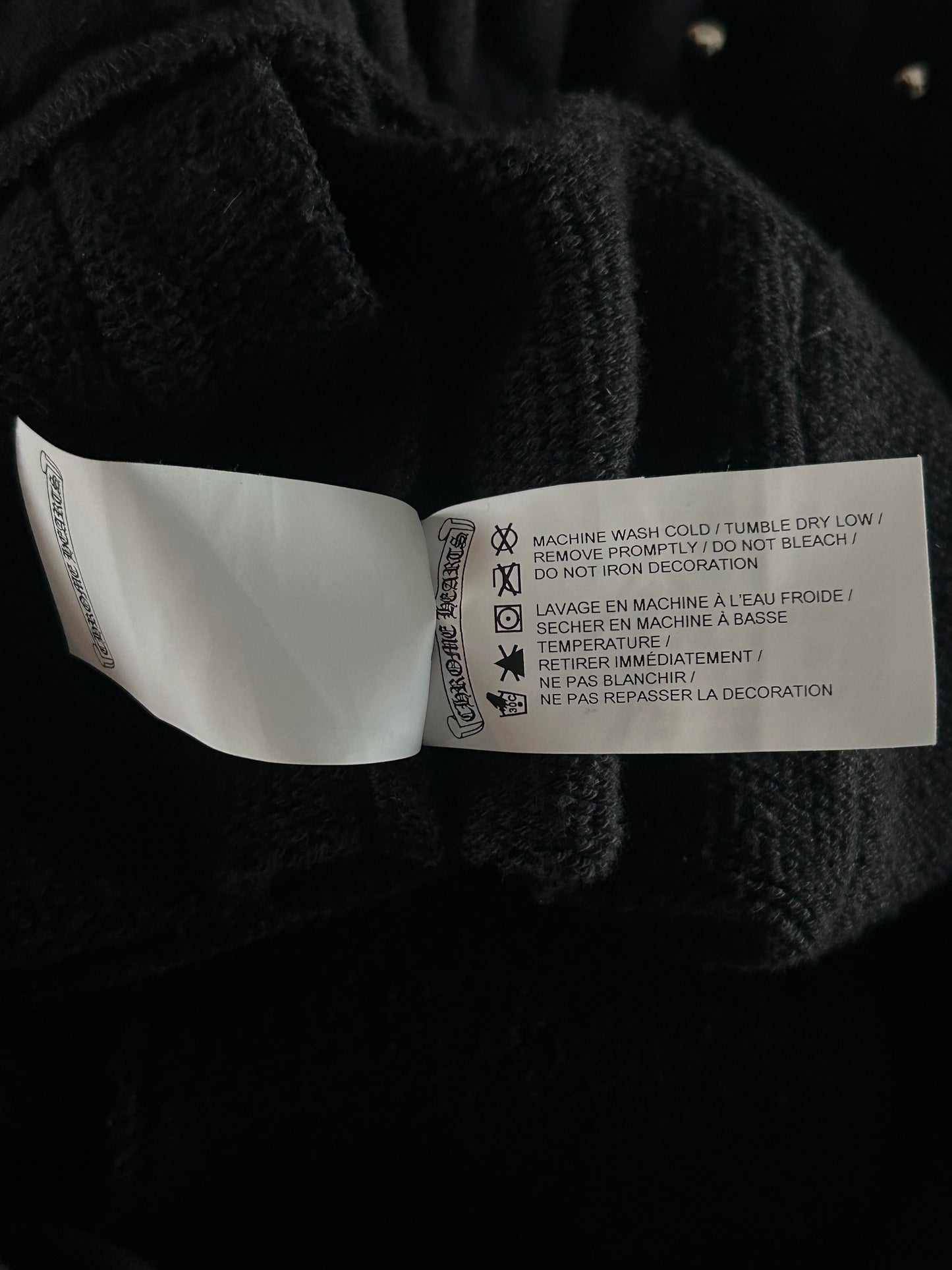 Chrome Hearts Black CH Logo Embroidered Sweatpants