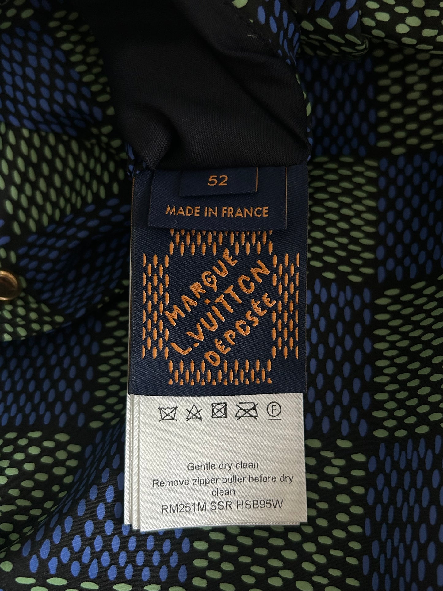 Louis Vuitton Blue, Green Damier & Brown Monogram Reversible Windbreaker