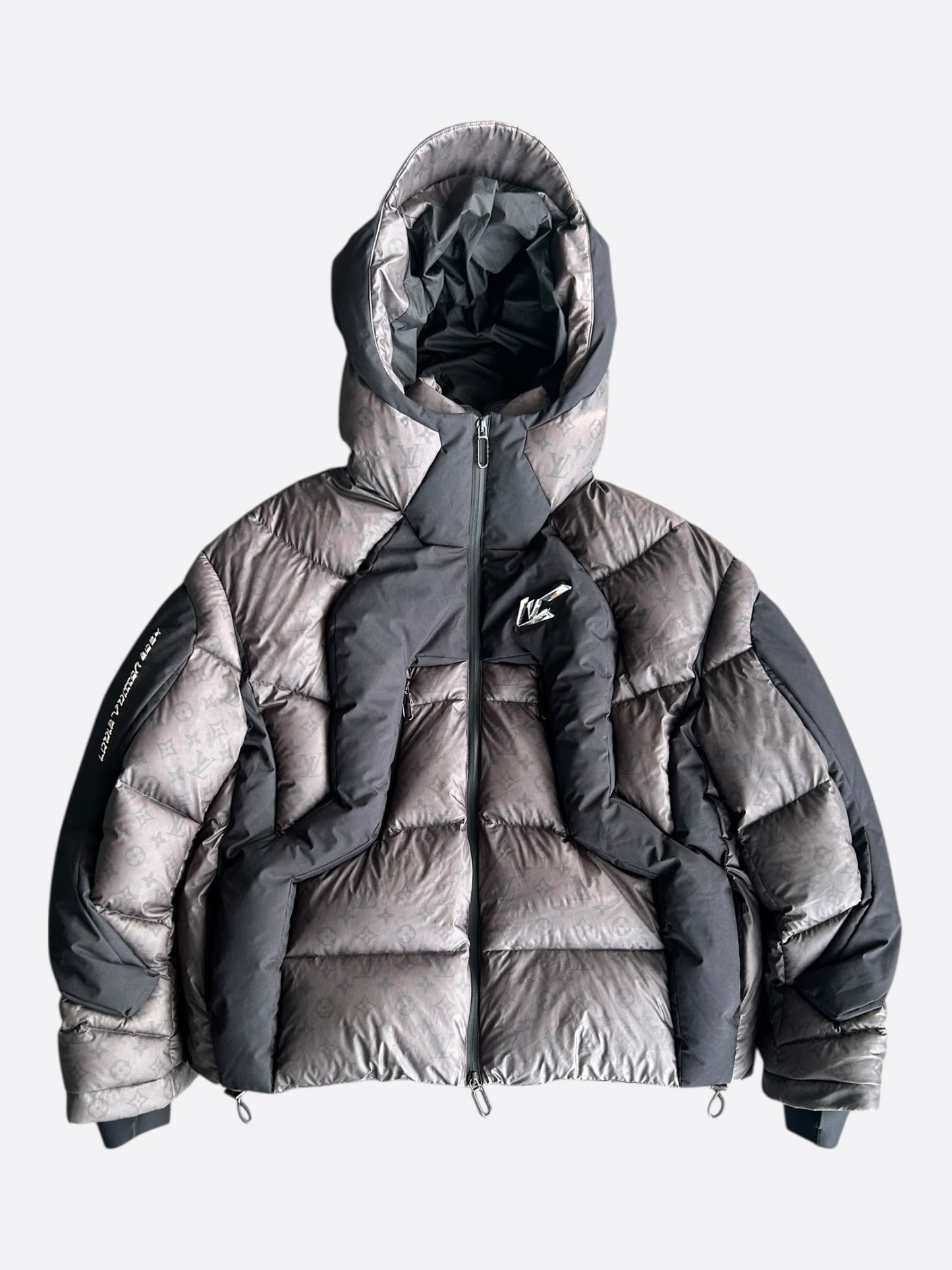 Louis Vuitton Black & Grey 2054 Monogram Heat Reflective Puffer Jacket
