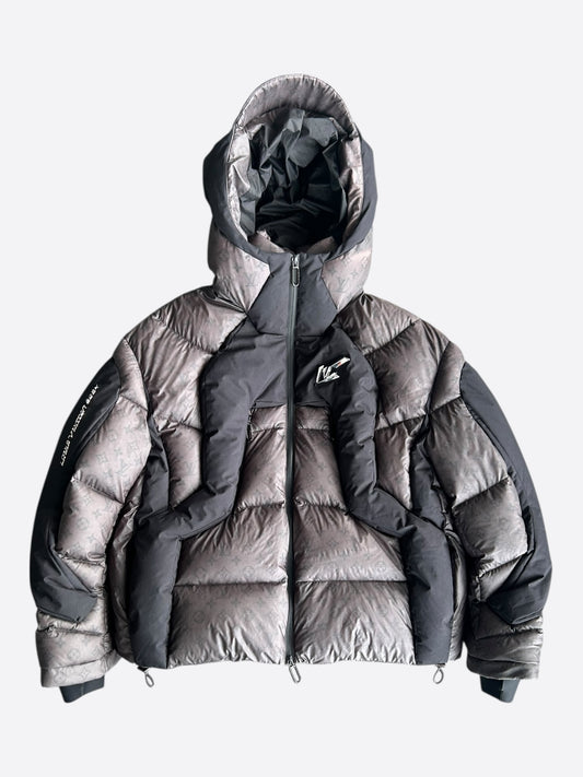 Louis Vuitton Black & Grey 2054 Monogram Heat Reflective Puffer Jacket