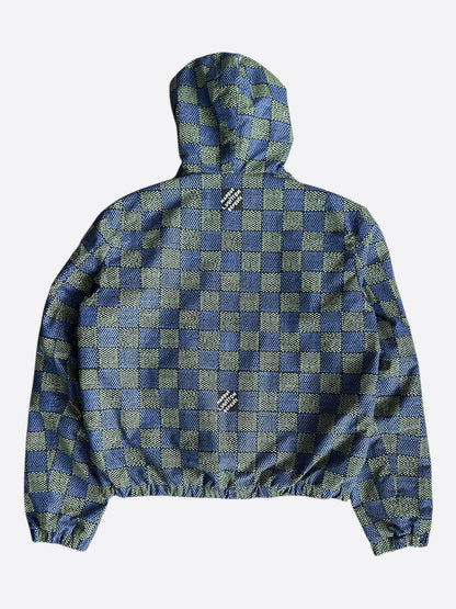 Louis Vuitton Blue, Green Damier & Brown Monogram Reversible Windbreaker