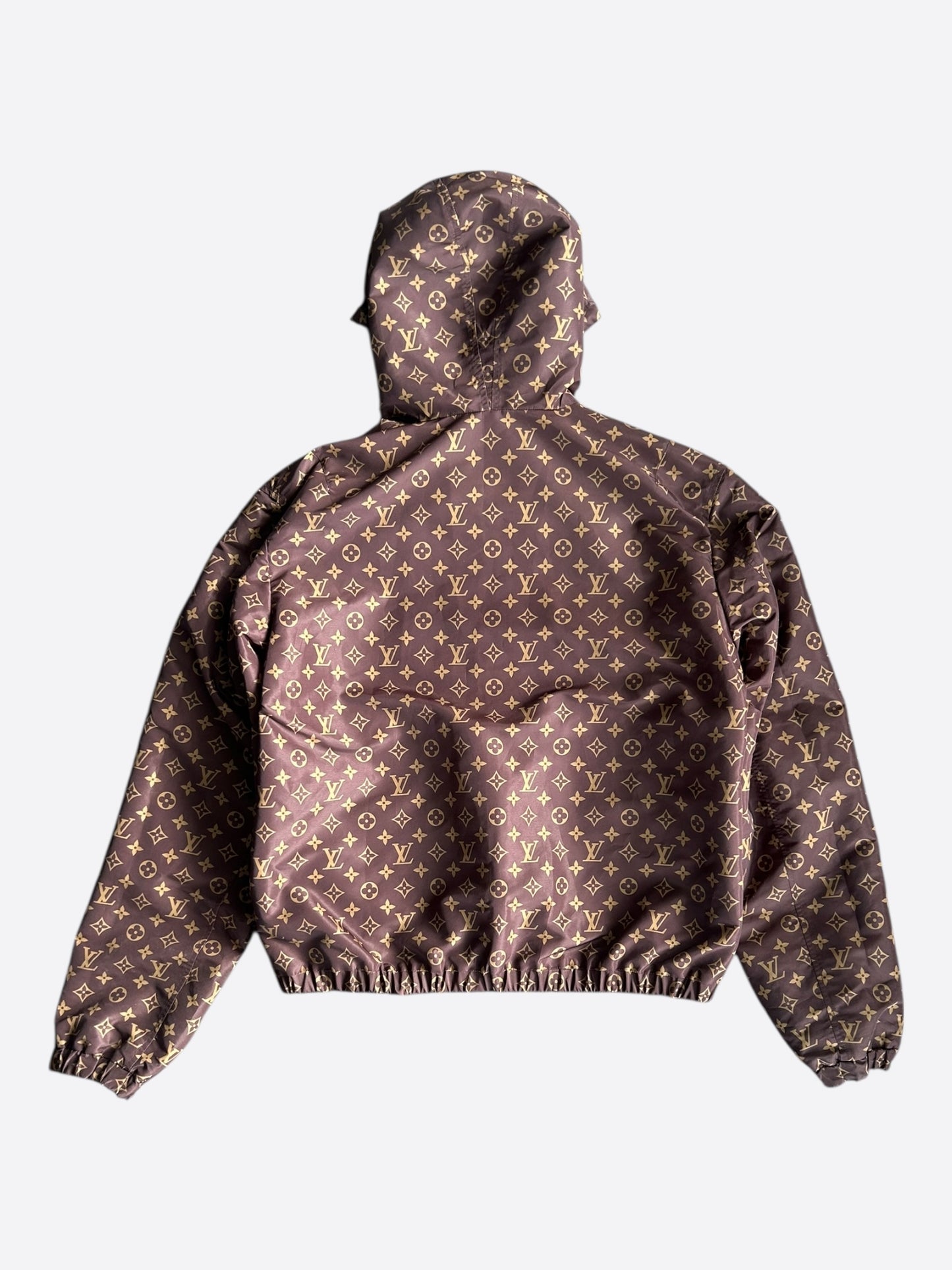 Louis Vuitton Blue, Green Damier & Brown Monogram Reversible Windbreaker