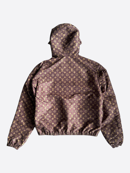Louis Vuitton Blue, Green Damier & Brown Monogram Reversible Windbreaker