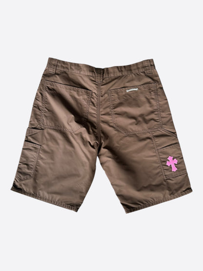 Chrome Hearts Brown Nylon & Leather Carpenter Shorts