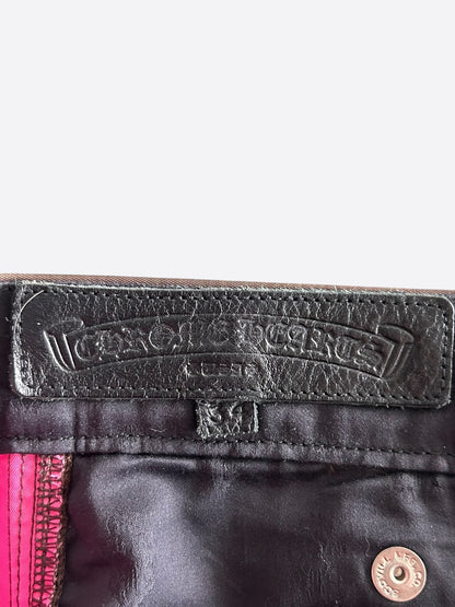 Chrome Hearts Brown Nylon & Leather Carpenter Shorts