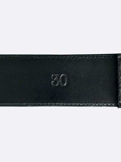 Chrome Hearts Black & Silver Roller Belt