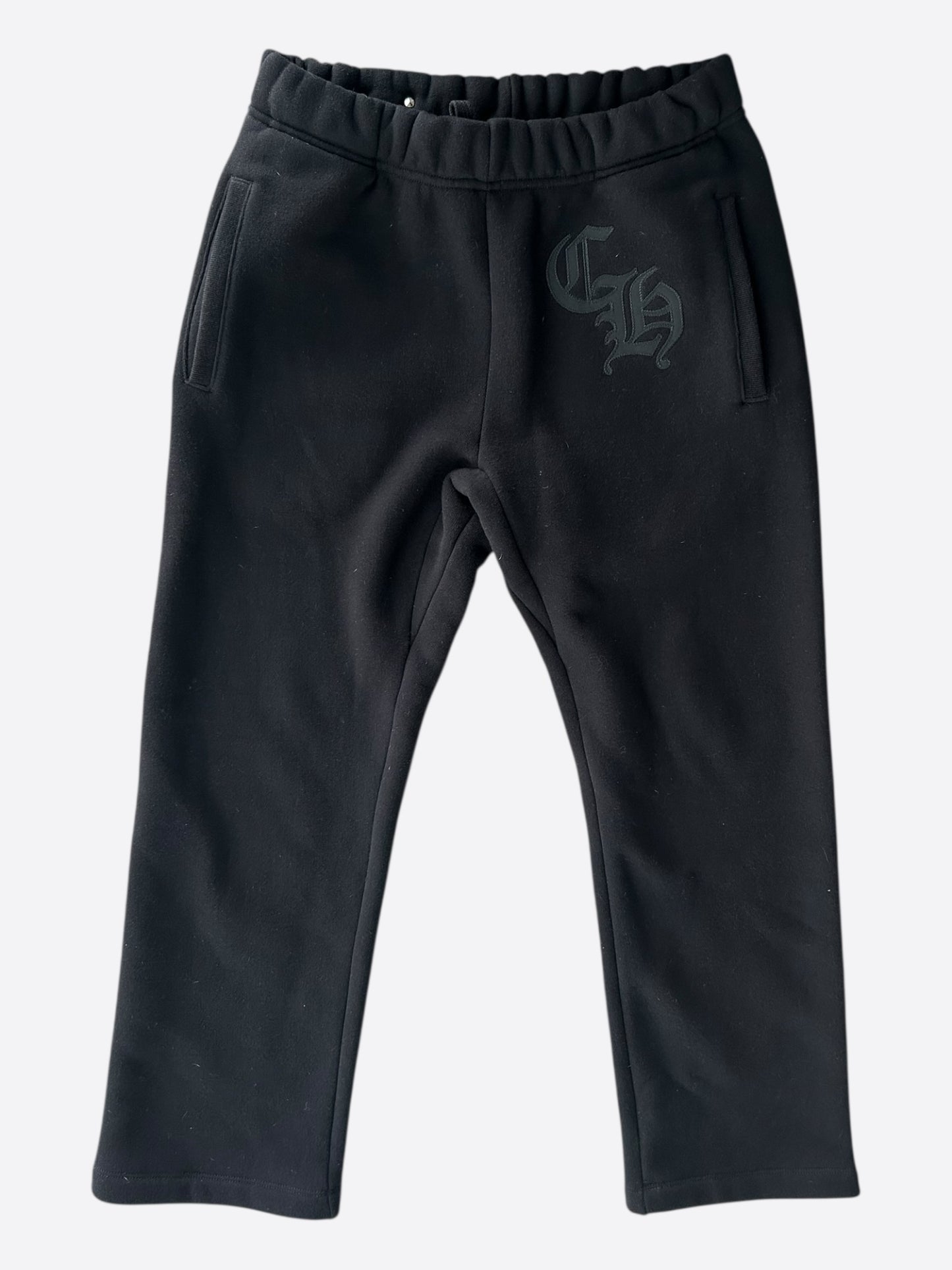 Chrome Hearts Black CH Logo Embroidered Sweatpants