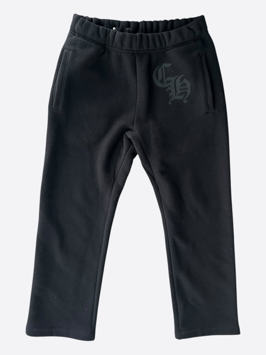 Chrome Hearts Black CH Logo Embroidered Sweatpants