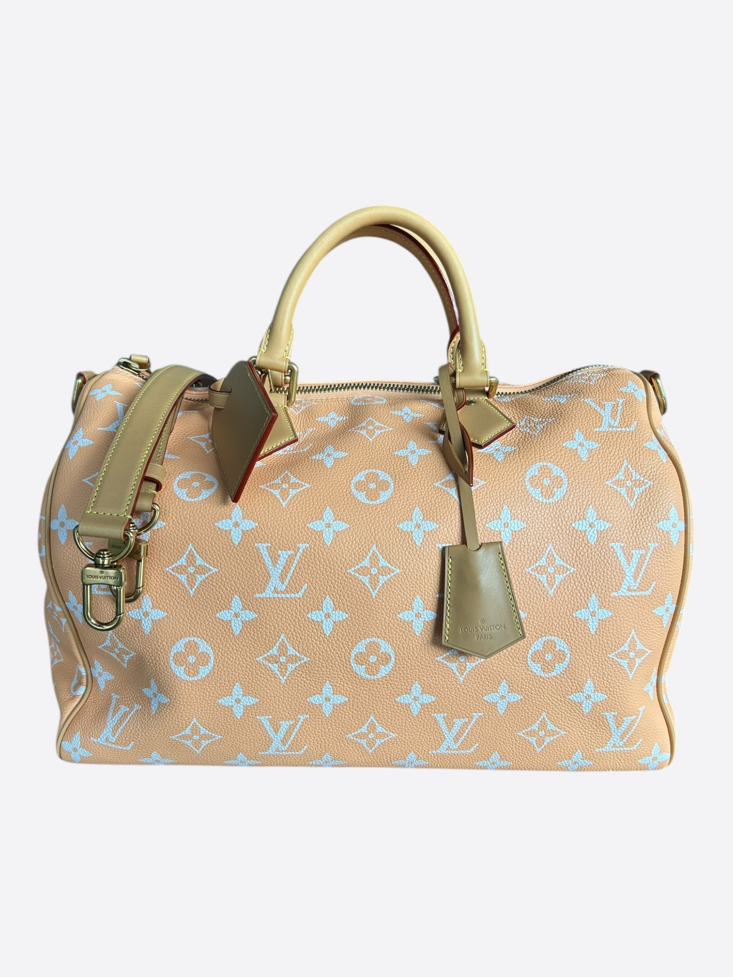 Louis Vuitton Peach & White Monogram P9 Speedy 40