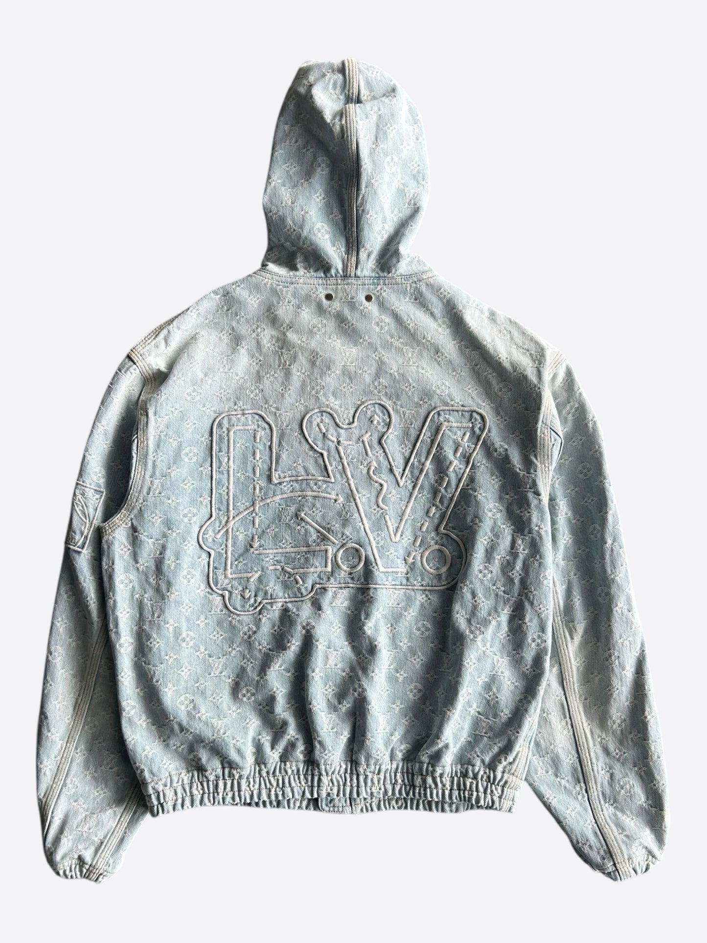 Louis Vuitton NBA Monogram Denim Zip Up Jacket