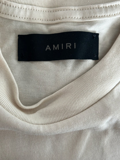 Amiri Beige & Brown Motors Embroidered Logo T-Shirt