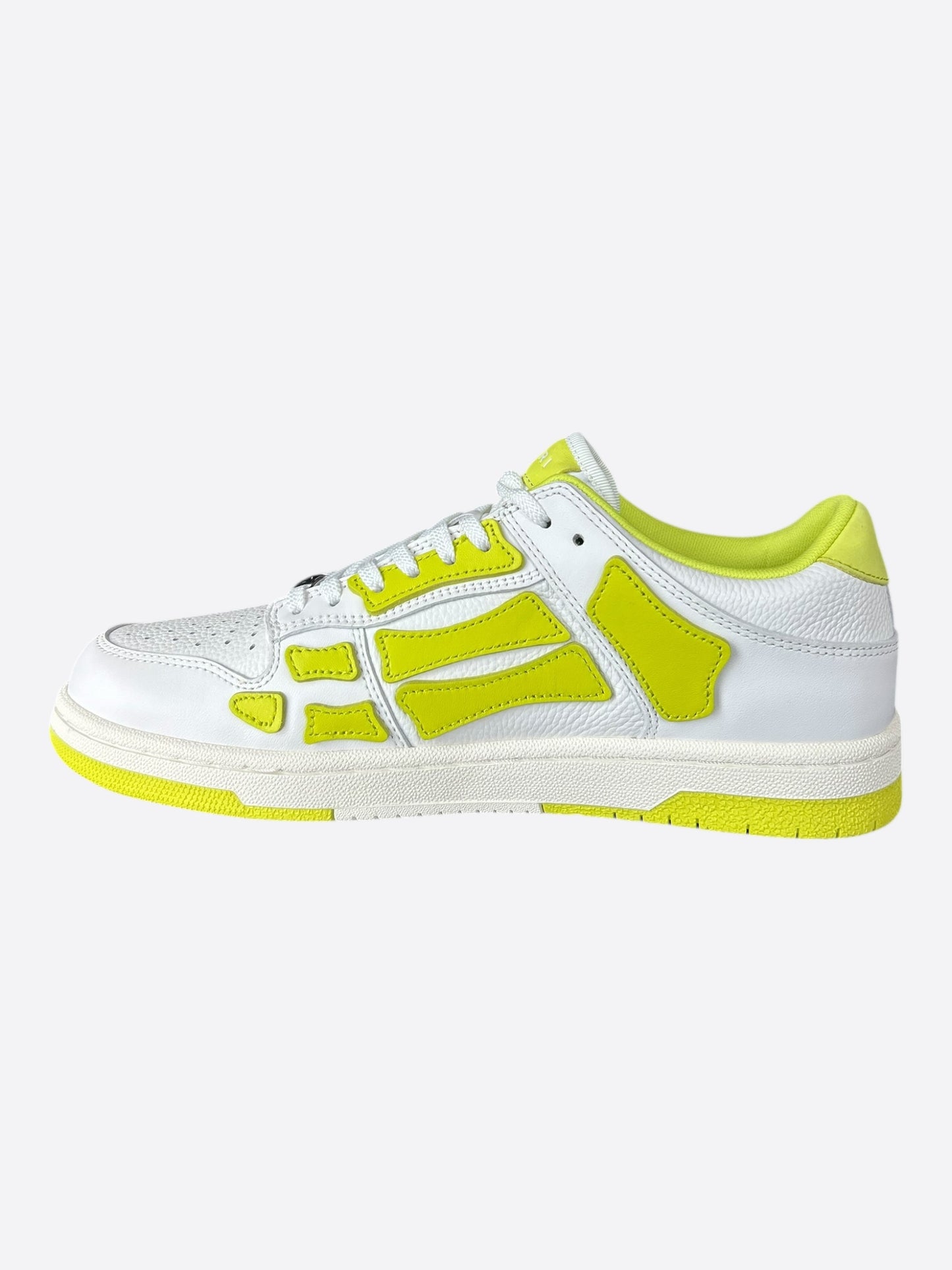 Amiri White & Yellow Skeleton Low Top Sneakers