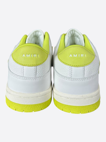 Amiri White & Yellow Skeleton Low Top Sneakers