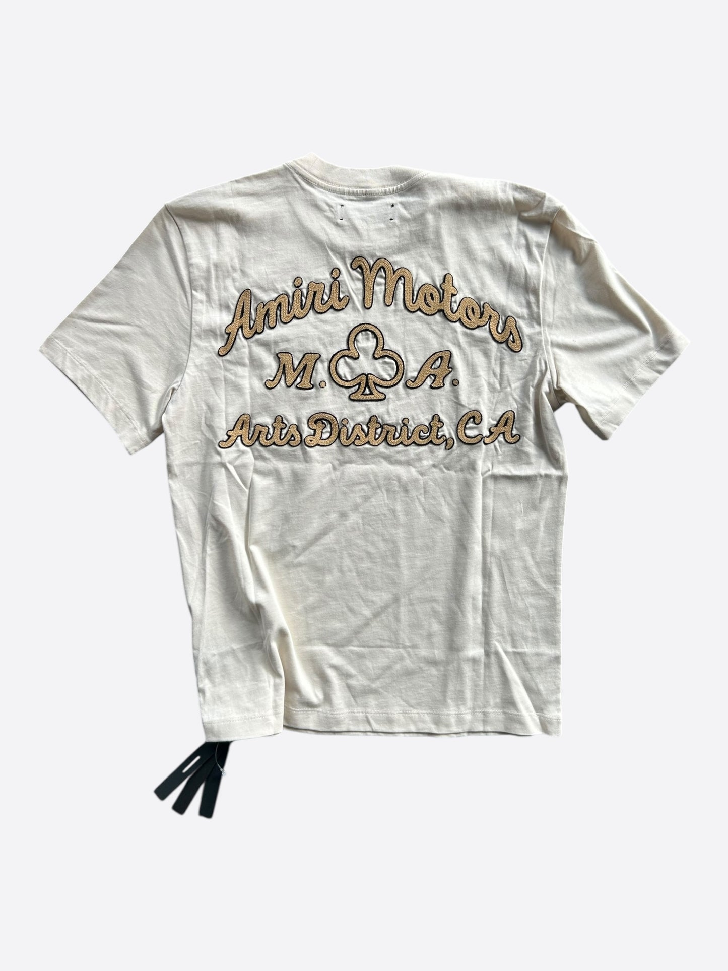 Amiri Beige & Brown Motors Embroidered Logo T-Shirt