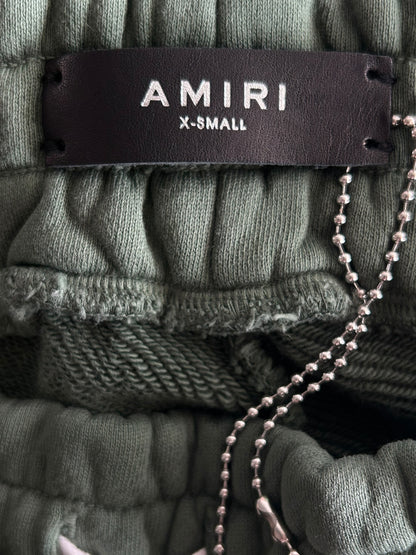 Amiri Green & Peach MA Watercolor Logo Sweatpants