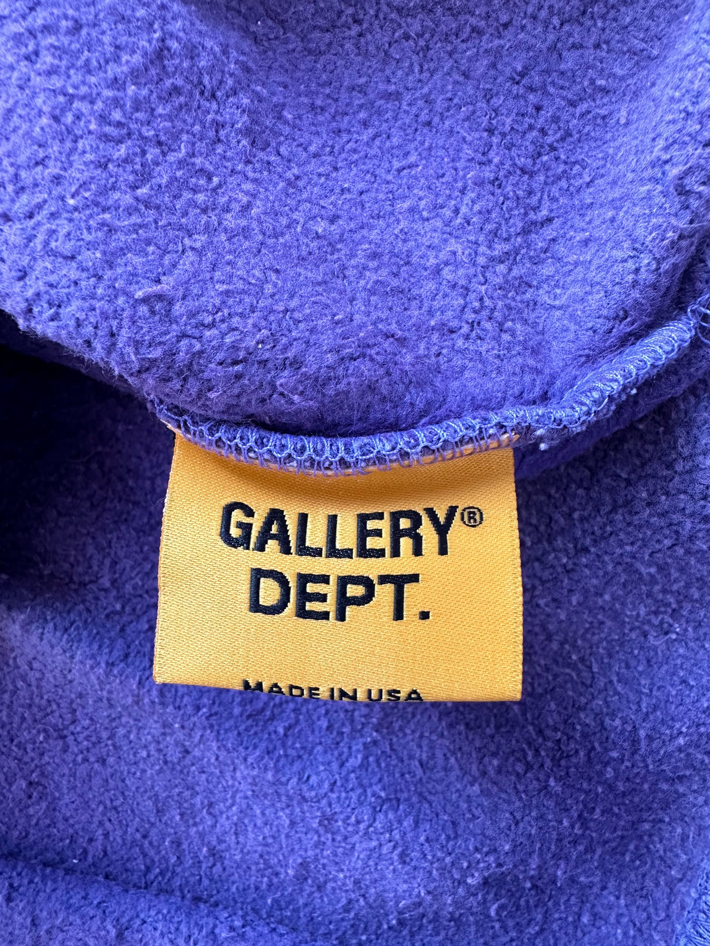 Gallery Dept Purple Sun Faded French Logo Zip Up Hoodie