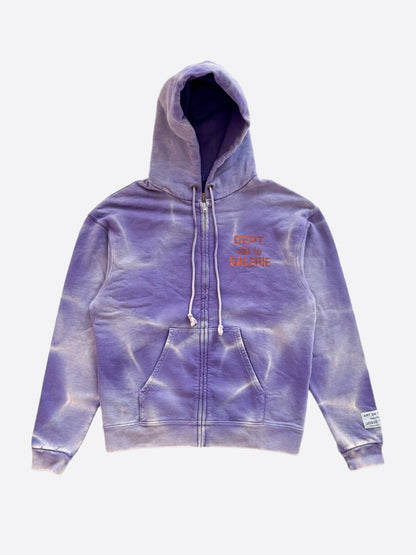 Gallery Dept Purple Sun Faded French Logo Zip Up Hoodie