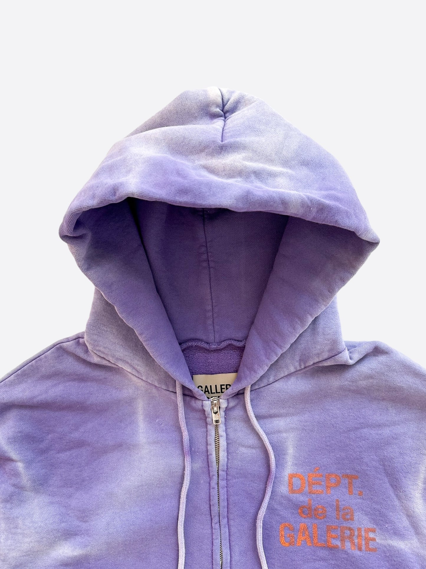 Gallery Dept Purple Sun Faded French Logo Zip Up Hoodie