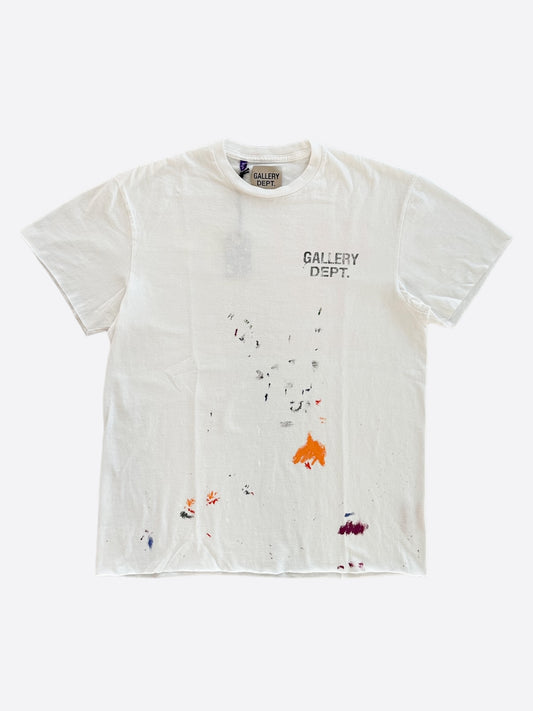 Gallery Dept White Paint Splatter Boardwalk T-Shirt