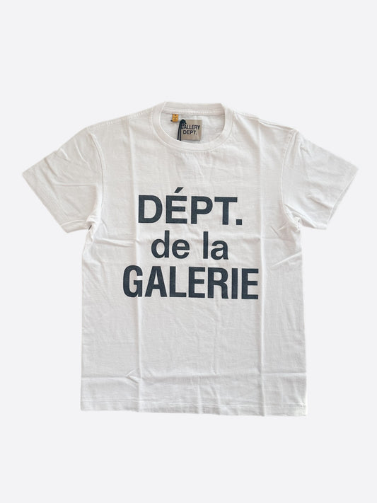 Gallery Dept White & Black Large French Logo T-Shirt