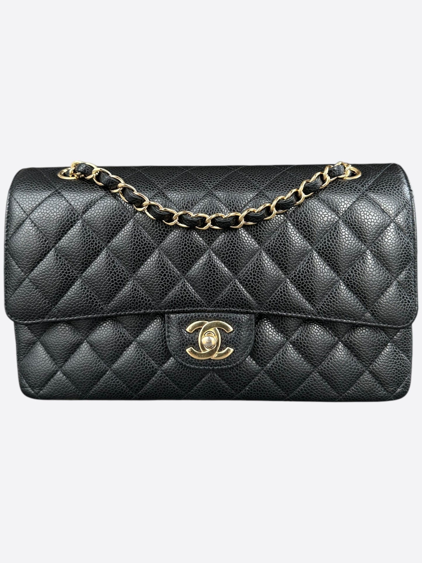 Chanel Black Caviar Quilted Medium Flap Bag