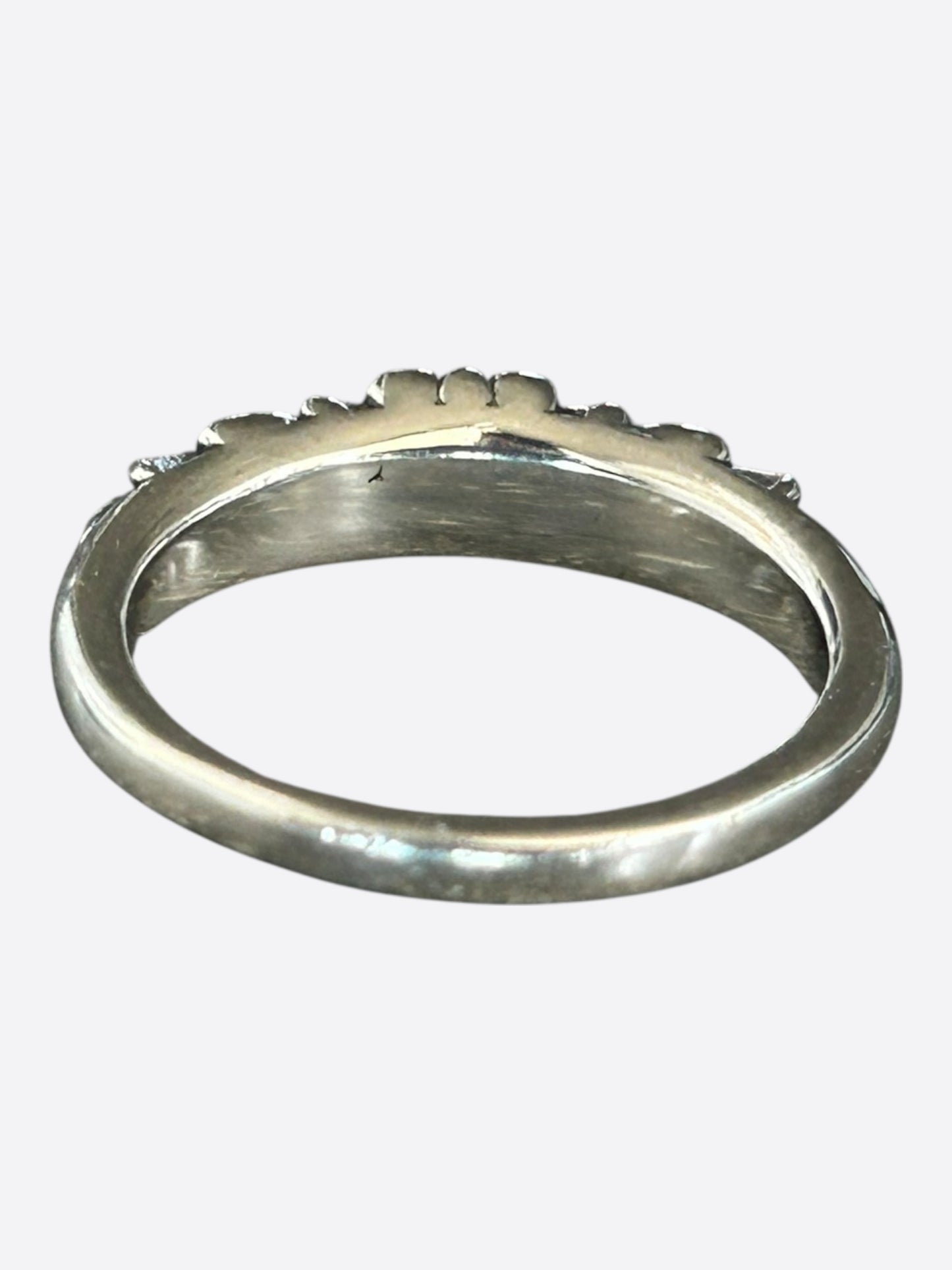 Chrome Hearts Silver Cross Floral Ring