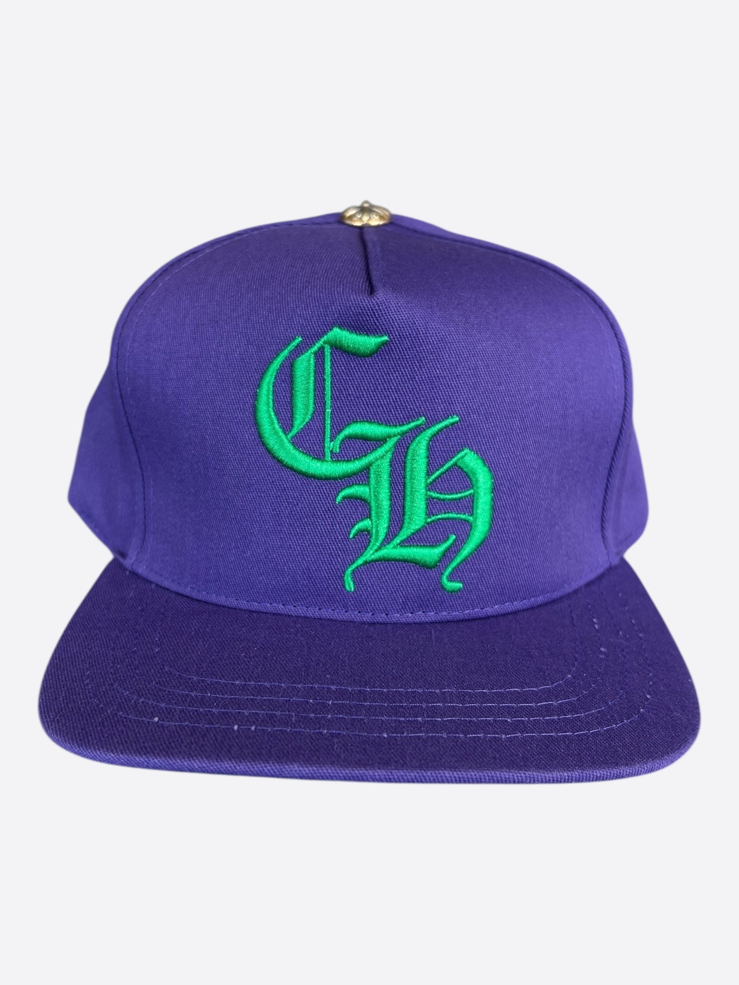Chrome Hearts Purple & Green Embroidered Logo Hat