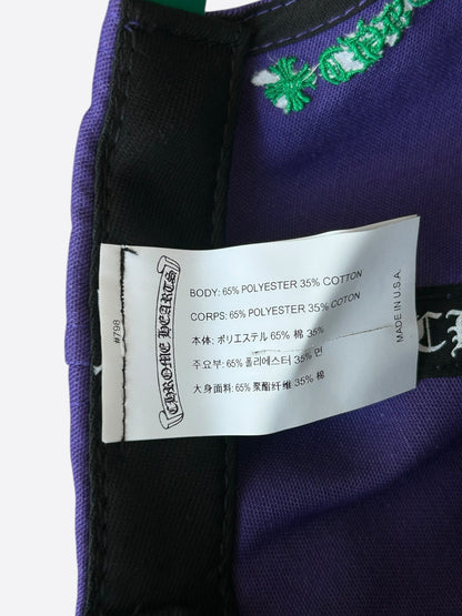 Chrome Hearts Purple & Green Embroidered Logo Hat