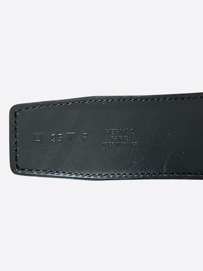 Hermes Brown & Black Gold Reversible Belt