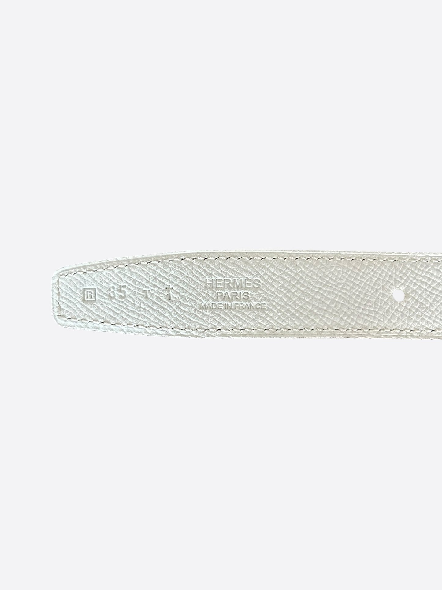 Hermes White & Black Gold Reversible Infinity Belt