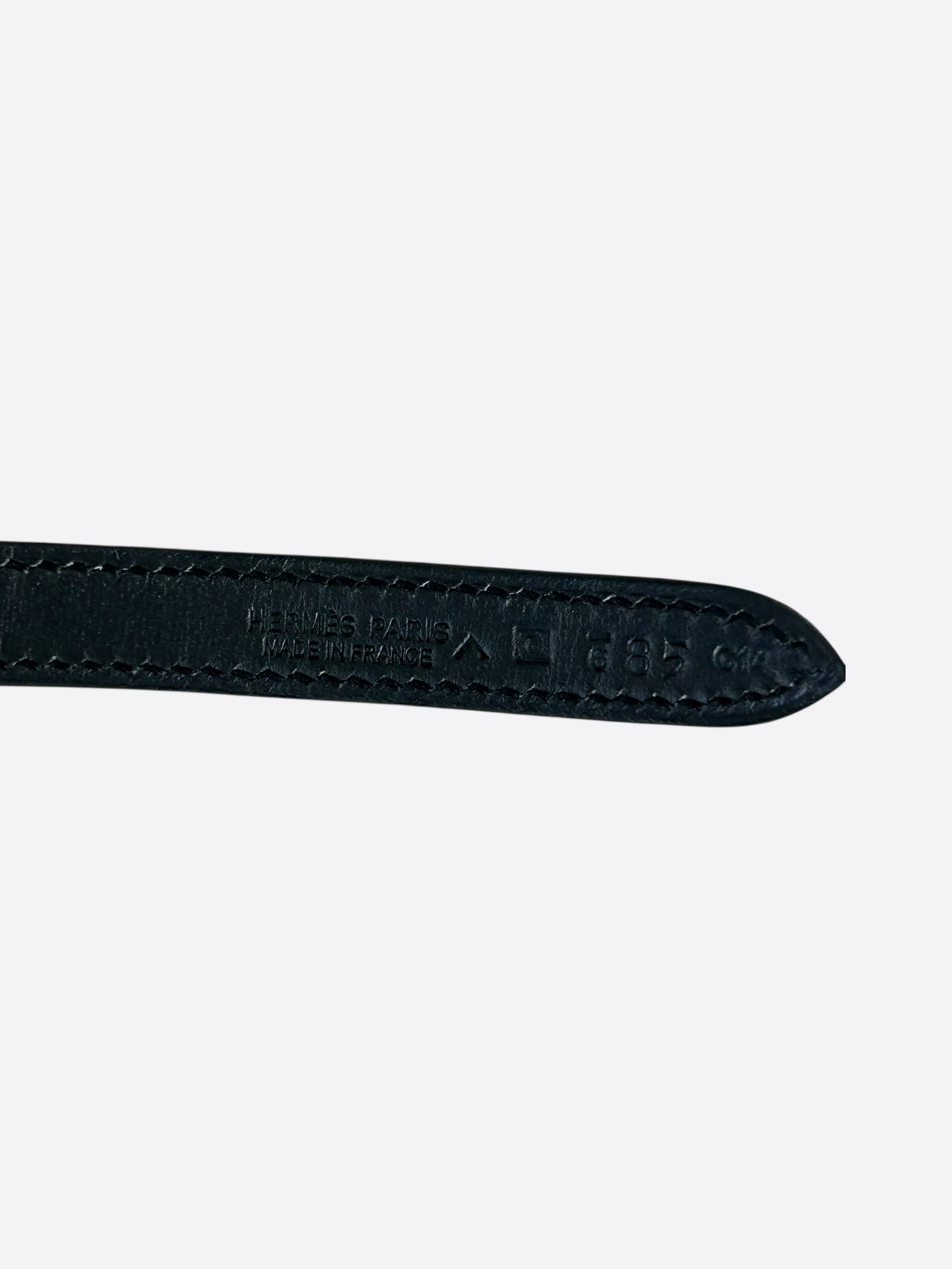 Hermes Emerald Green & Black Crocodile Constance Reversible Belt