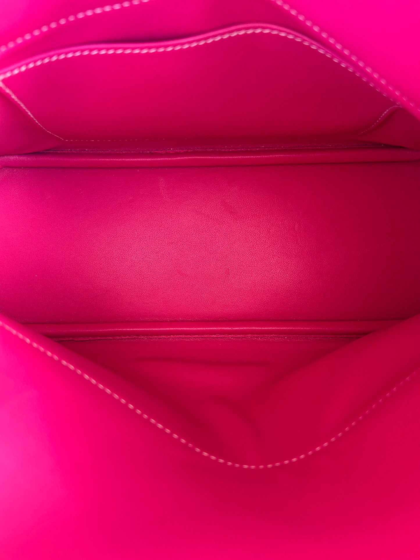 Hermes Rose Tyrien Epsom & Palladium Hardware Bolide 28