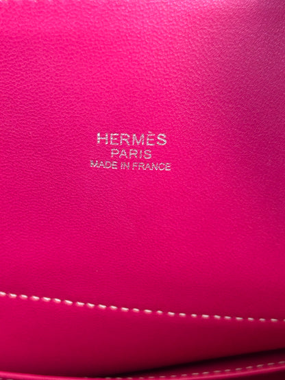Hermes Rose Tyrien Epsom & Palladium Hardware Bolide 28