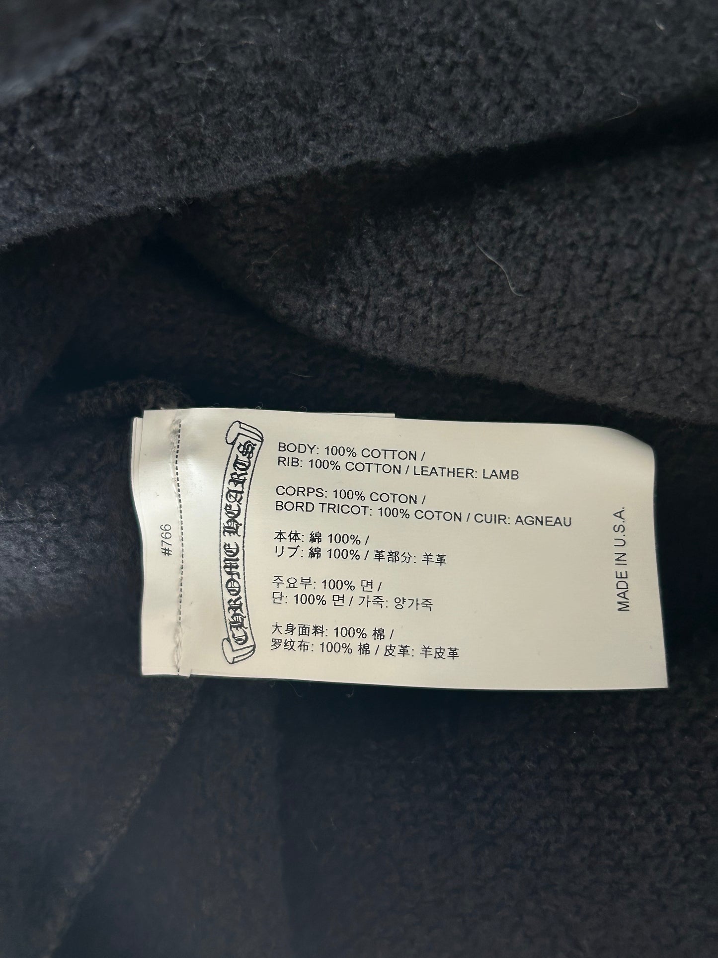 Chrome Hearts Black Triple Cross Patch Paper Jam Sweater