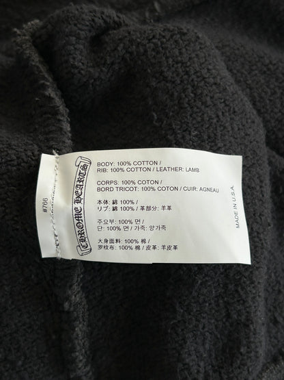 Chrome Hearts Black Triple Cross Patch Paper Jam Zip Up Hoodie