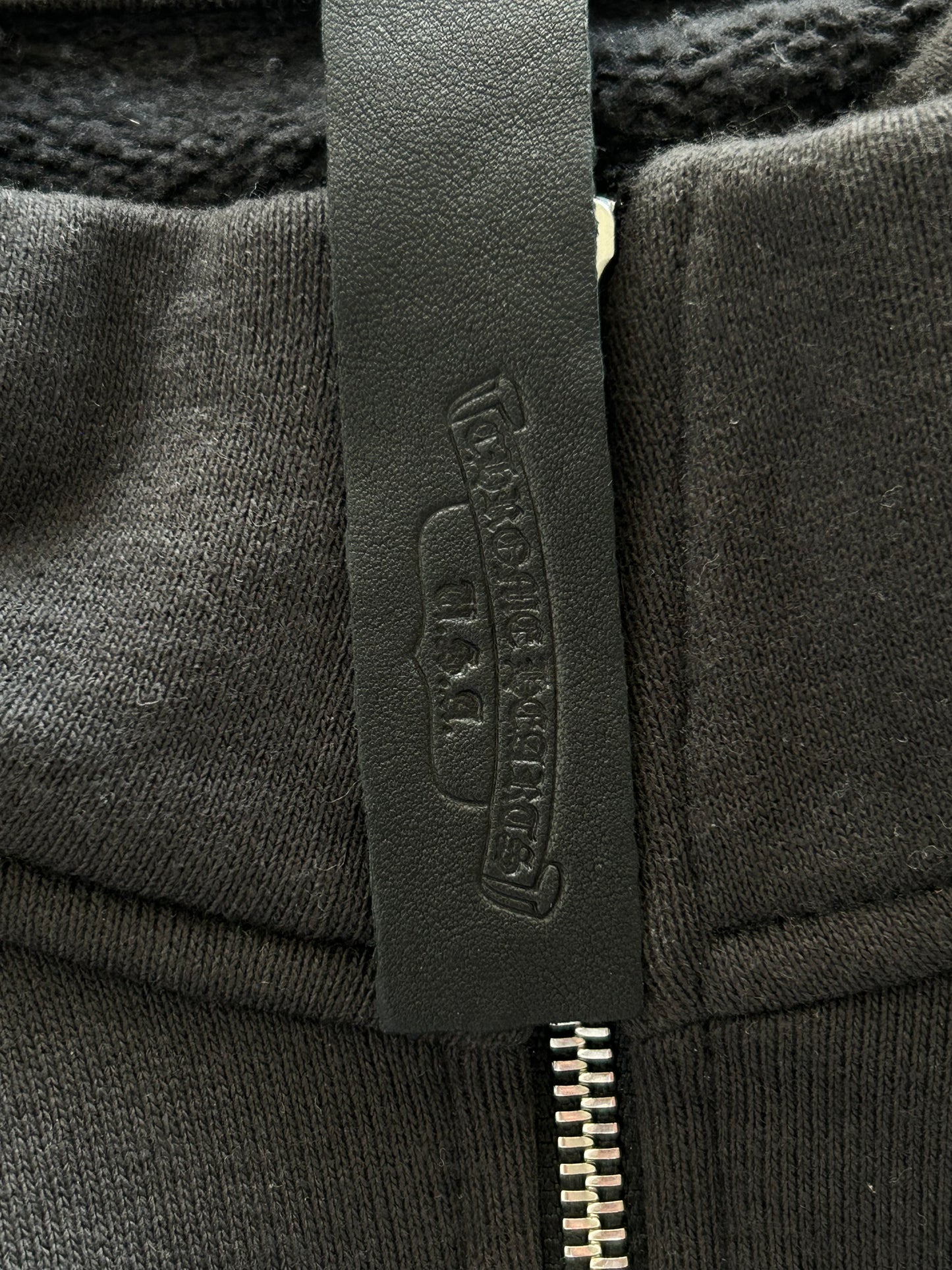 Chrome Hearts Black Triple Cross Patch Paper Jam Quarter Zip Sweater