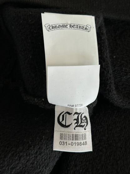 Chrome Hearts Black Triple Cross Patch Paper Jam Quarter Zip Sweater