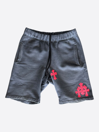 Chrome Hearts Navy & Red Triple Cross Patch Paper Jam Shorts