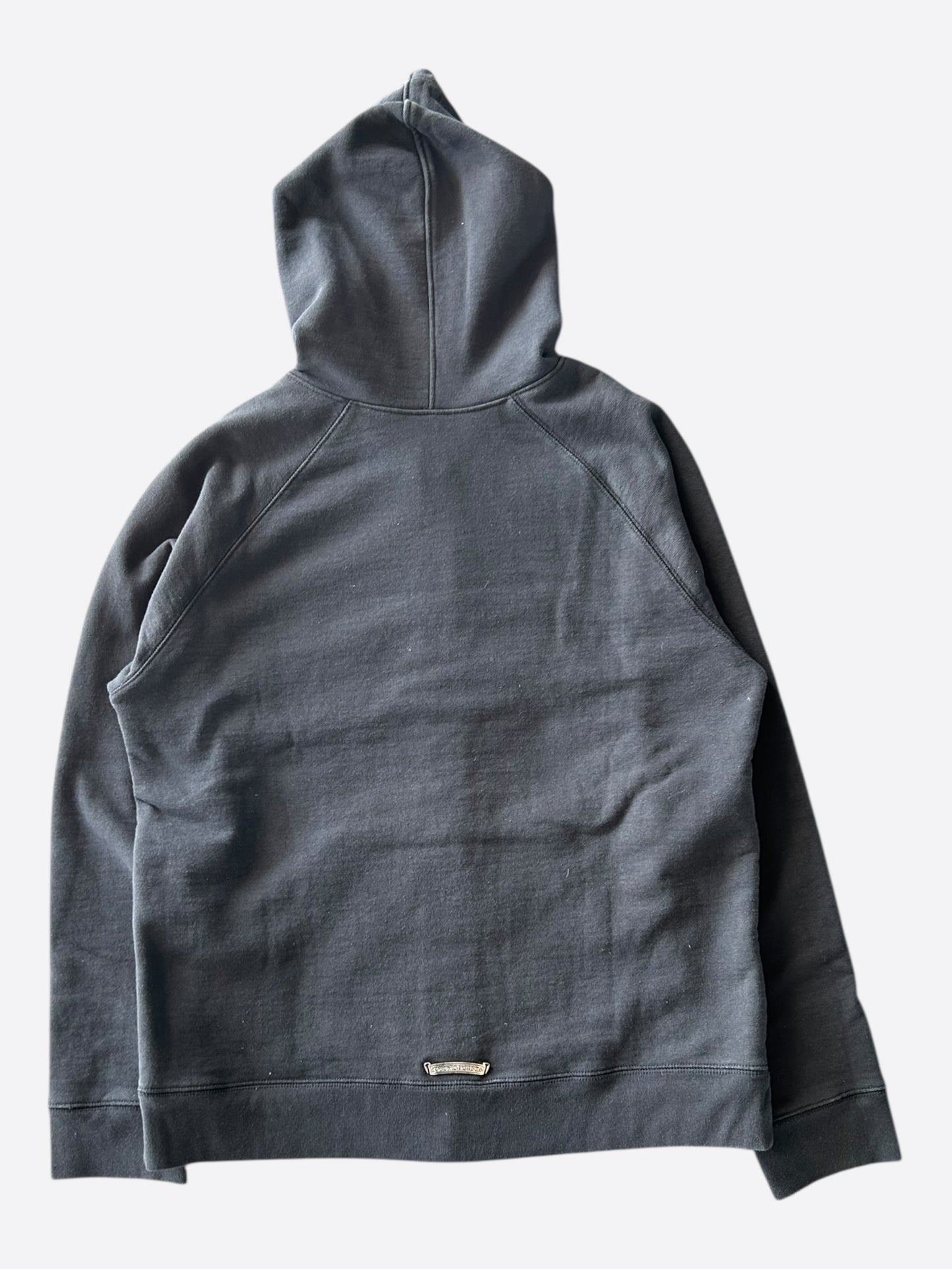 Chrome Hearts Black Triple Cross Patch Paper Jam Zip Up Hoodie