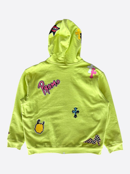 Chrome Hearts Matty Boy Lime Green & Multicolor Patch 1/1 Hoodie