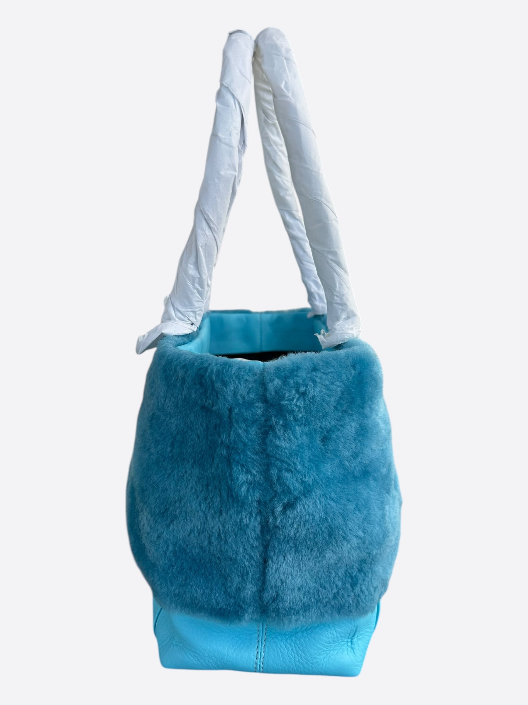 Chrome Hearts Blue Cemetery Cross Patch Fur Tote Bag – Savonches