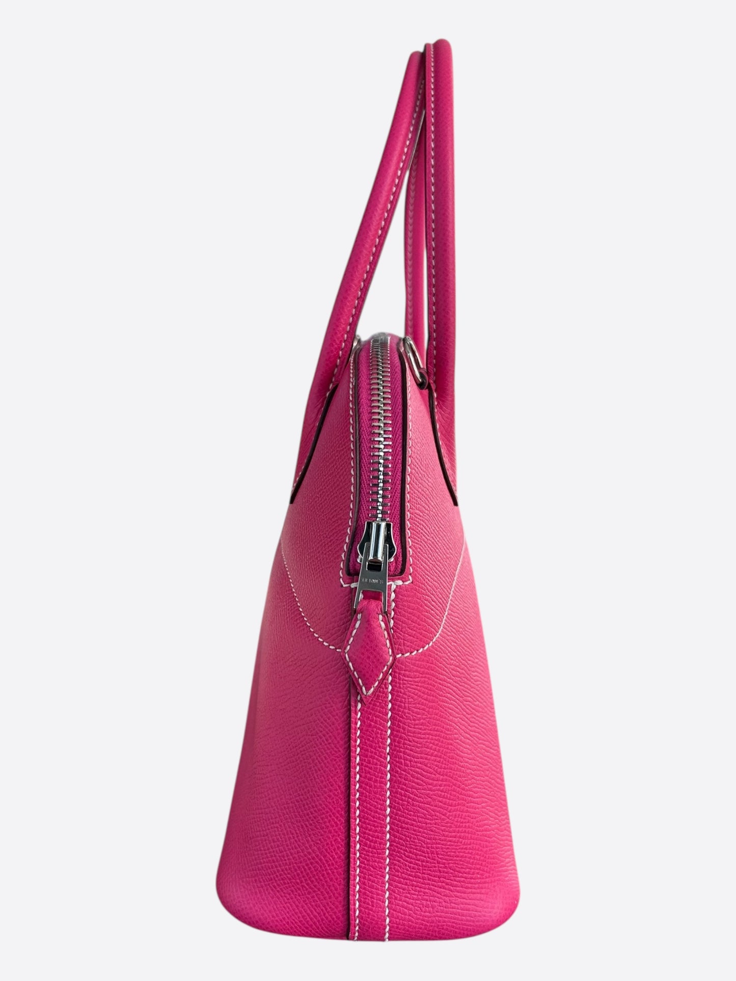 Hermes Rose Tyrien Epsom & Palladium Hardware Bolide 28