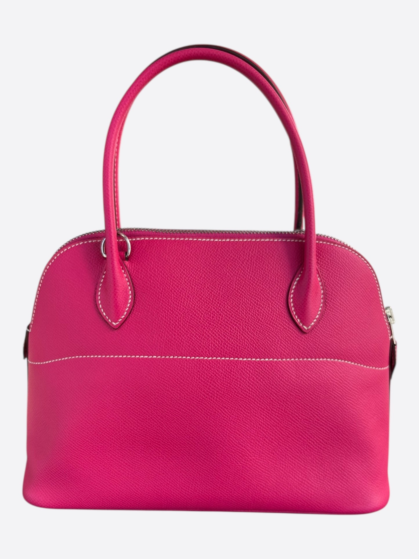 Hermes Rose Tyrien Epsom & Palladium Hardware Bolide 28