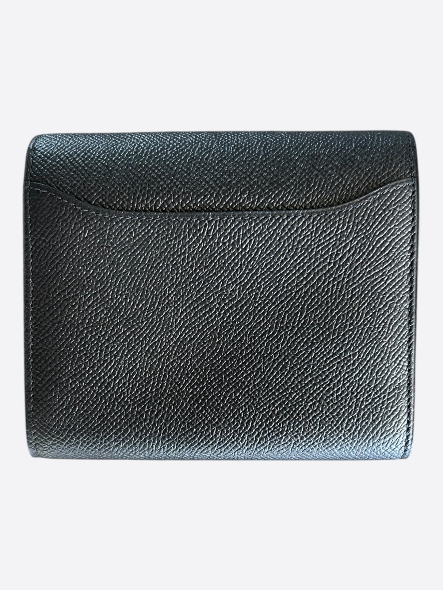 Hermes Black Epsom & Gold Hardware Constance Compact Wallet