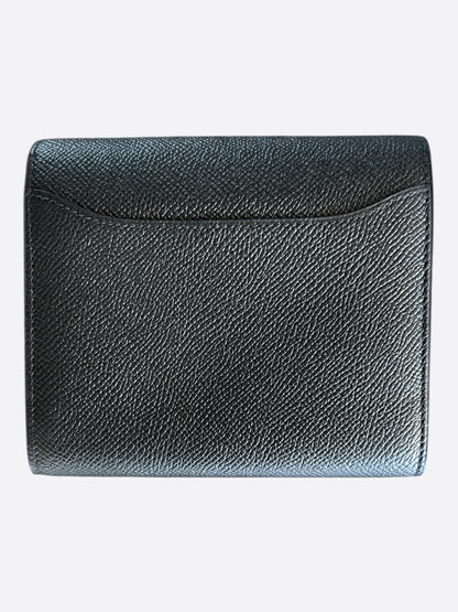 Hermes Black Epsom & Gold Hardware Constance Compact Wallet